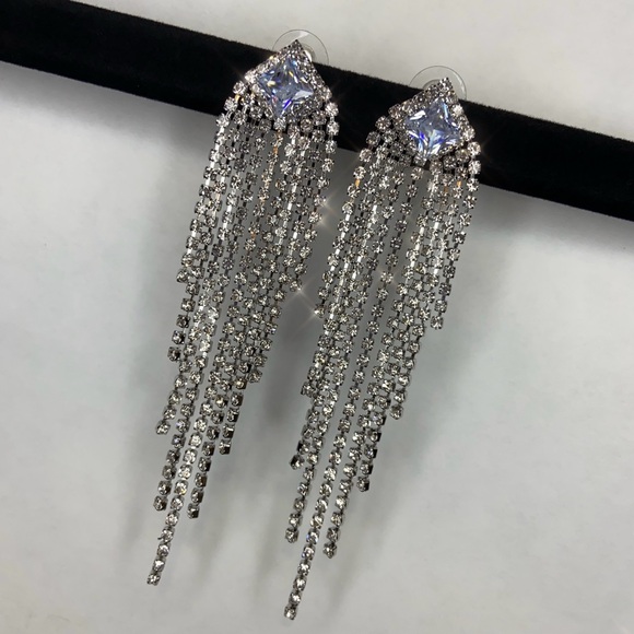 Embellished Statement Drop Earrings - Picture 1 of 3